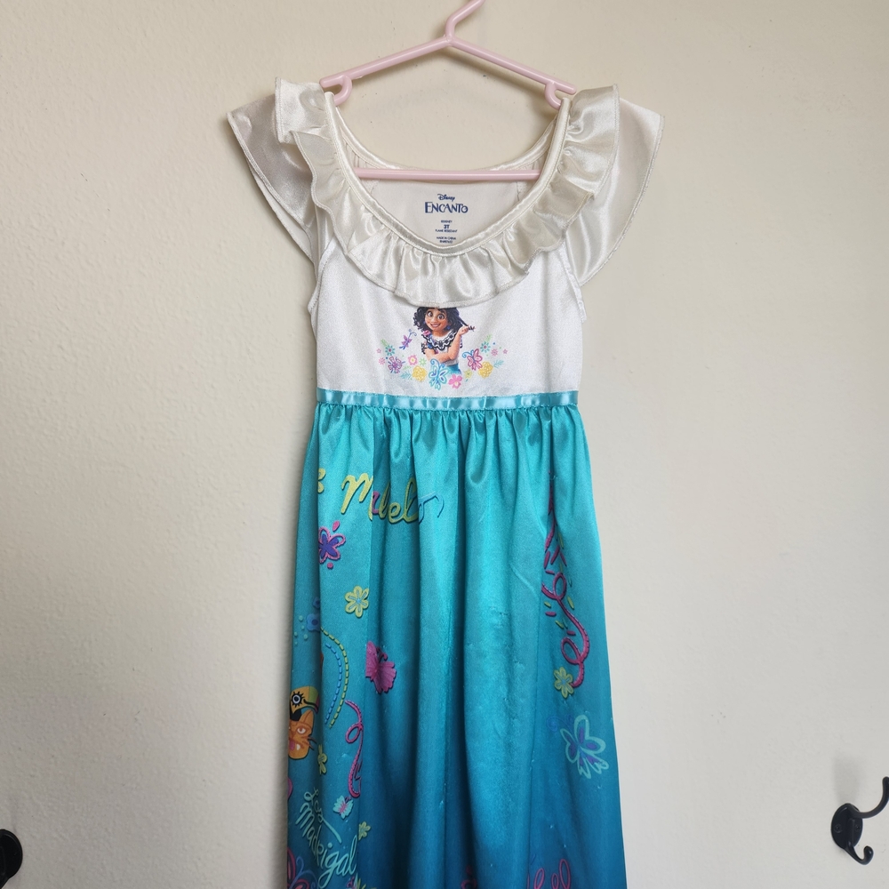 Disney Encanto Blue and White Kids Girls 3T Dress